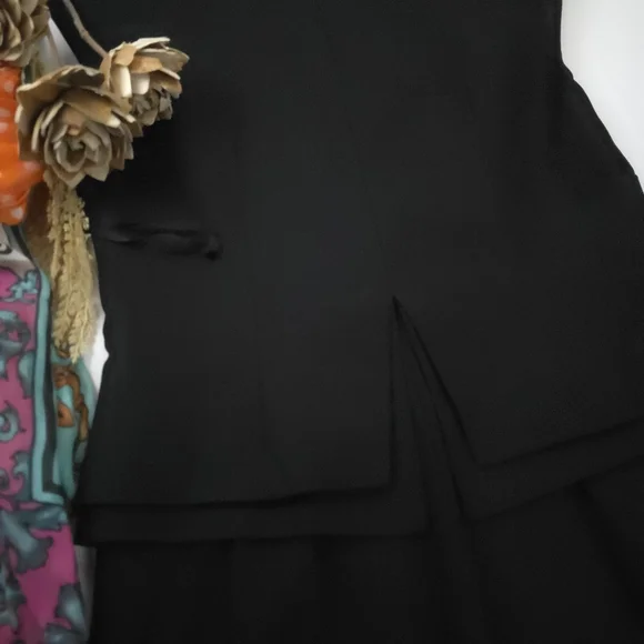 New Ted Baker Structured Zip Peplum  Black Dress Sz 8 - Picture 11 of 13